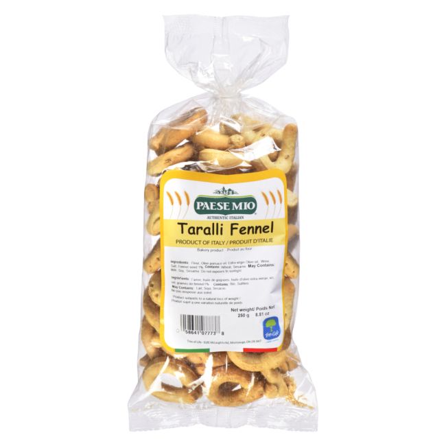 Paese Mio Fennel Taralli, 250 G -- 14 Per Case
