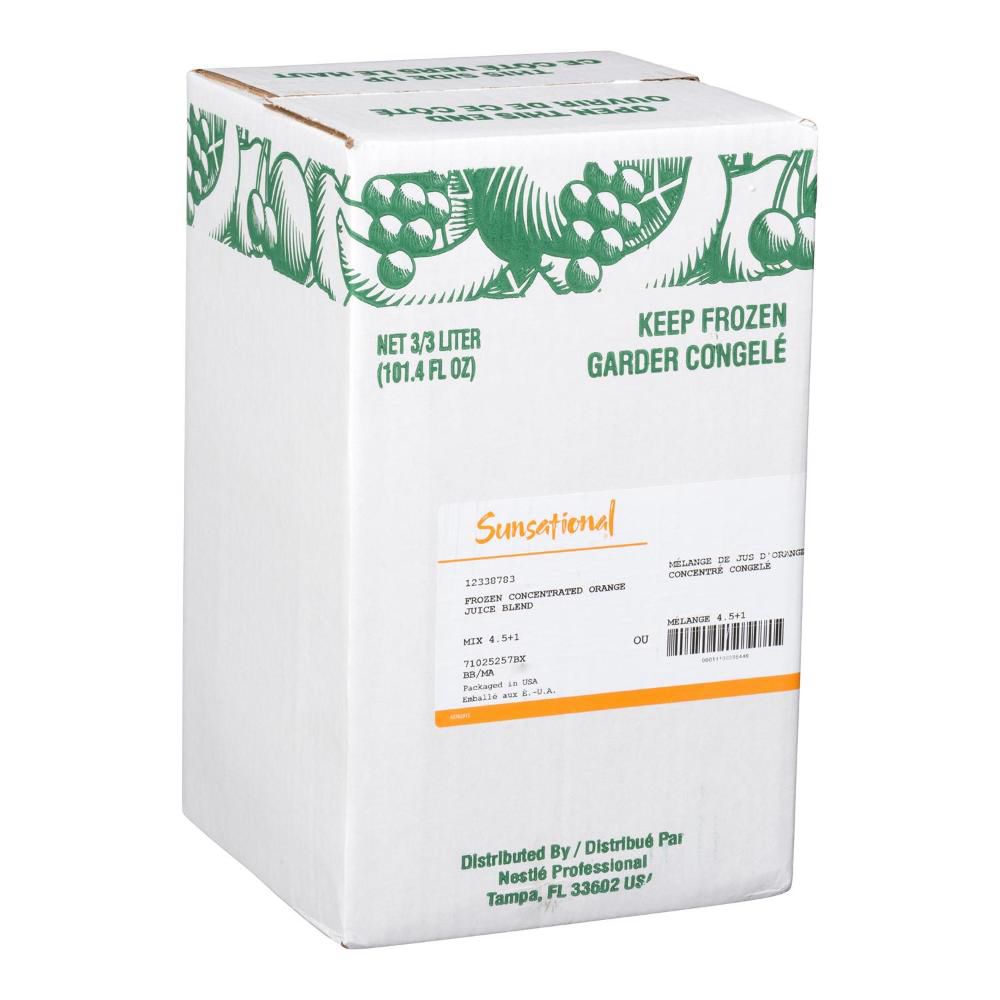 Sunsational 100 Percent Orange Juice Concentrate, 3 L -- 3 Per Case