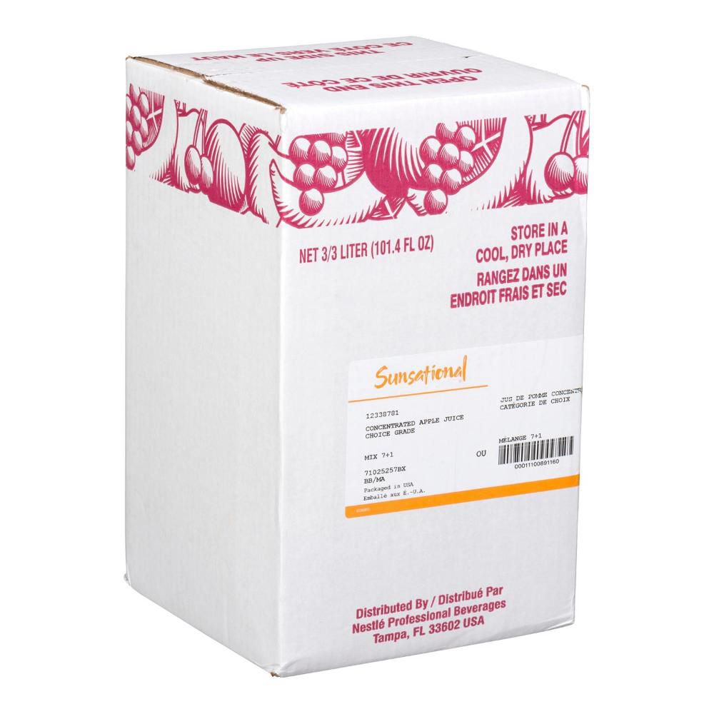 Sunsational Jus De Pomme Concentré 7 Plus 1, 3 L -- 3 Par Caisse