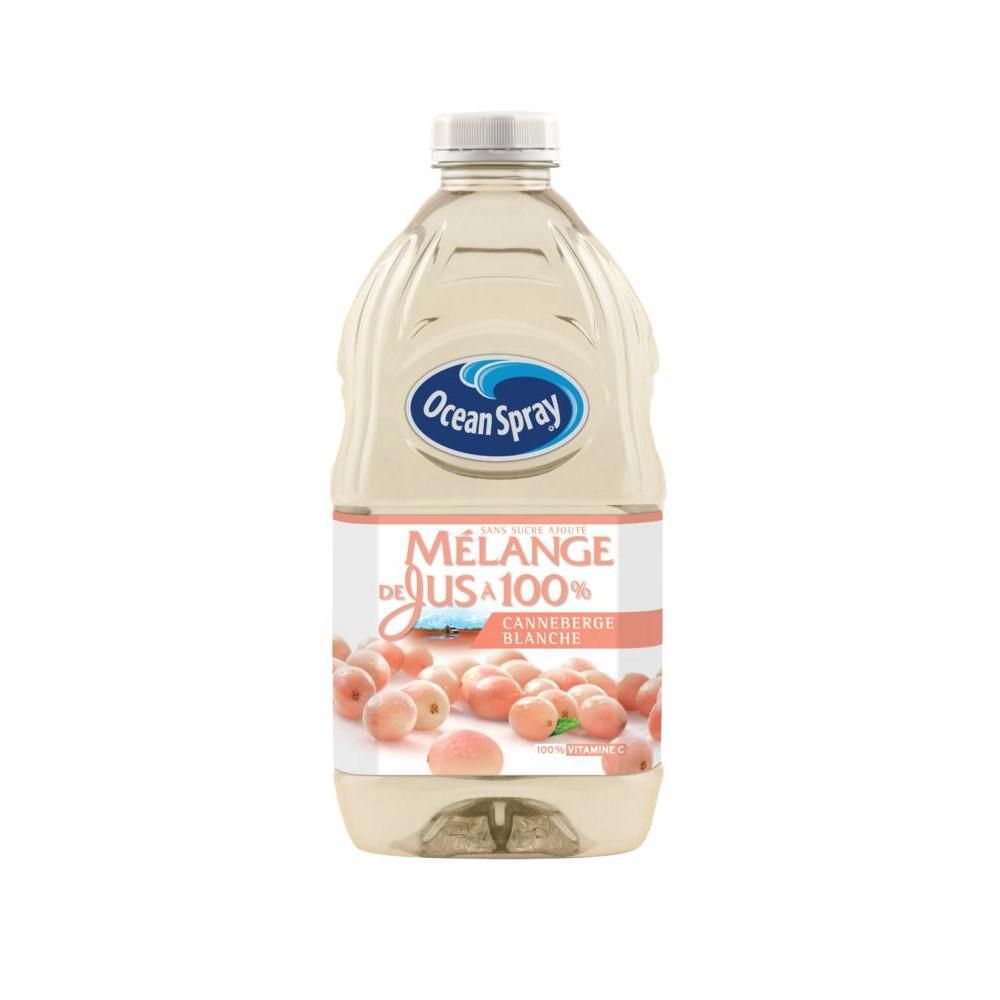 Ocean Spray 100 Percent White Cranberry Juice Blend, 1.77 L -- 8 Per Case
