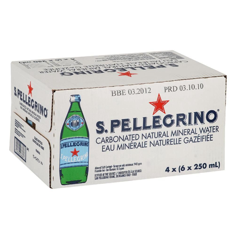 San Pellegrino Eau Minérale Pétillante Naturelle, 250 Ml -- 24 Par Caisse