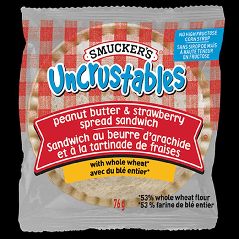 Uncrustables Peanut Butter Strawberry Sandwich, 76 G -- 48 Per Case