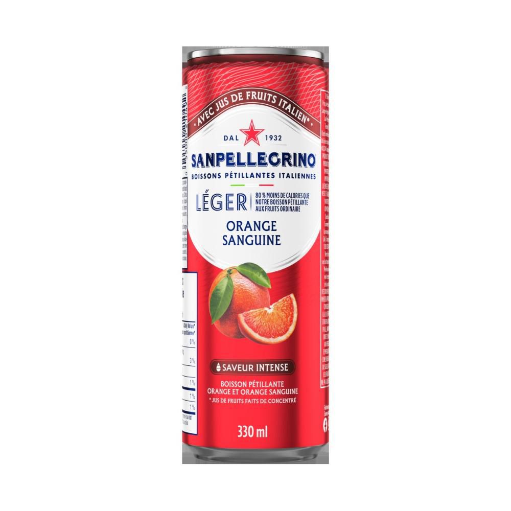 San Pellegrino Boisson Pétillante Légère Aranciata Rossa, 330 Ml -- 24 Par Caisse