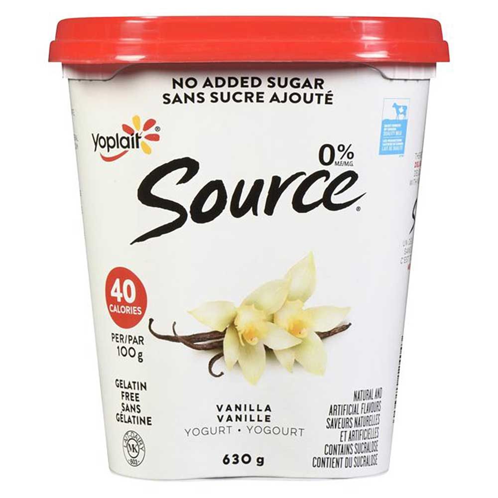 Yoplait Source Yaourt Écrémé À La Vanille, 630 G -- 6 Par Boîte