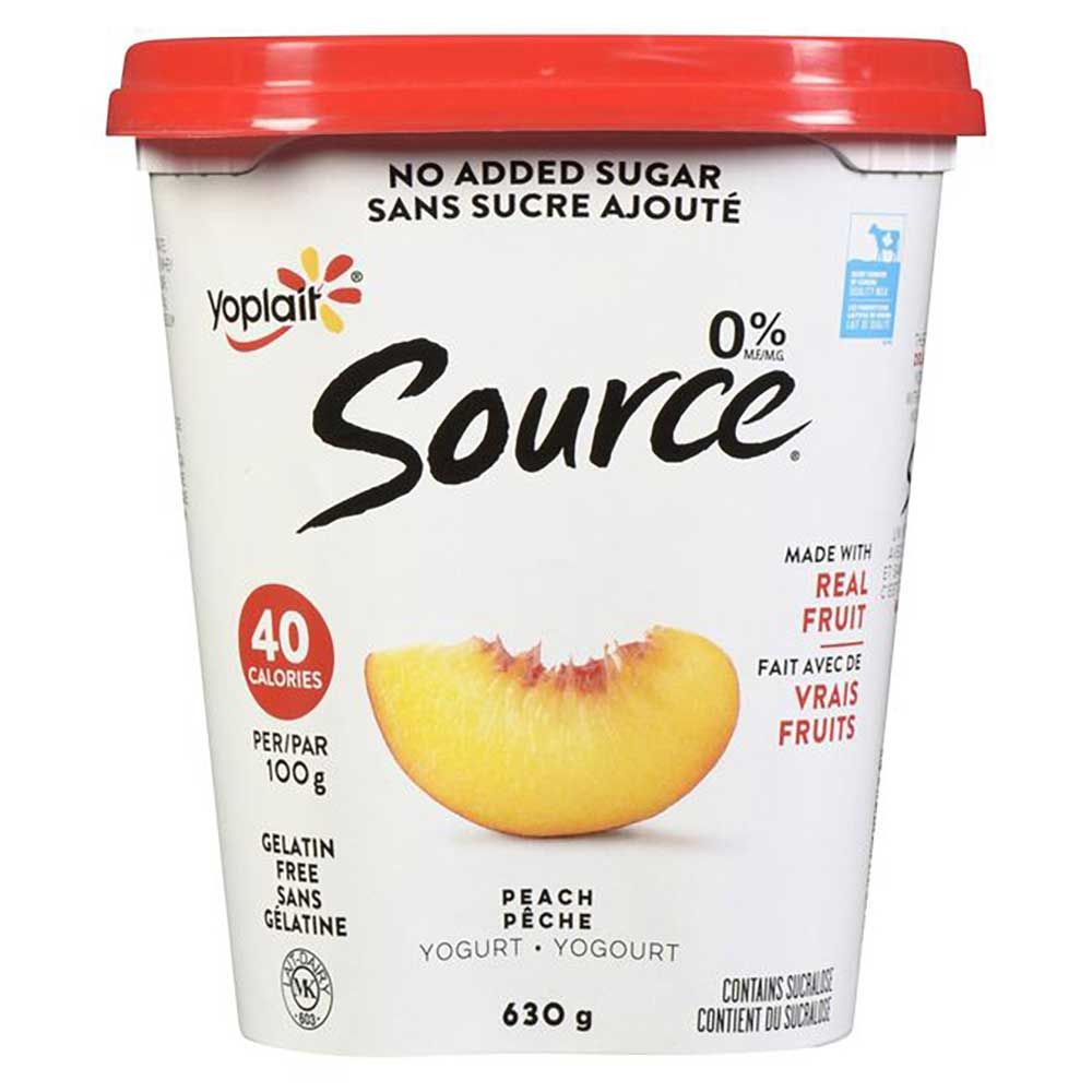 Yoplait Source Pêche Yaourt Sans Gras, 630 G -- 6 Par Boîte