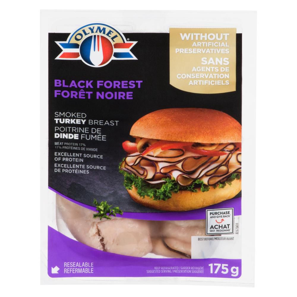 Olymel Black Forest Smoked Turkey Breast, 175 G -- 12 Per Case