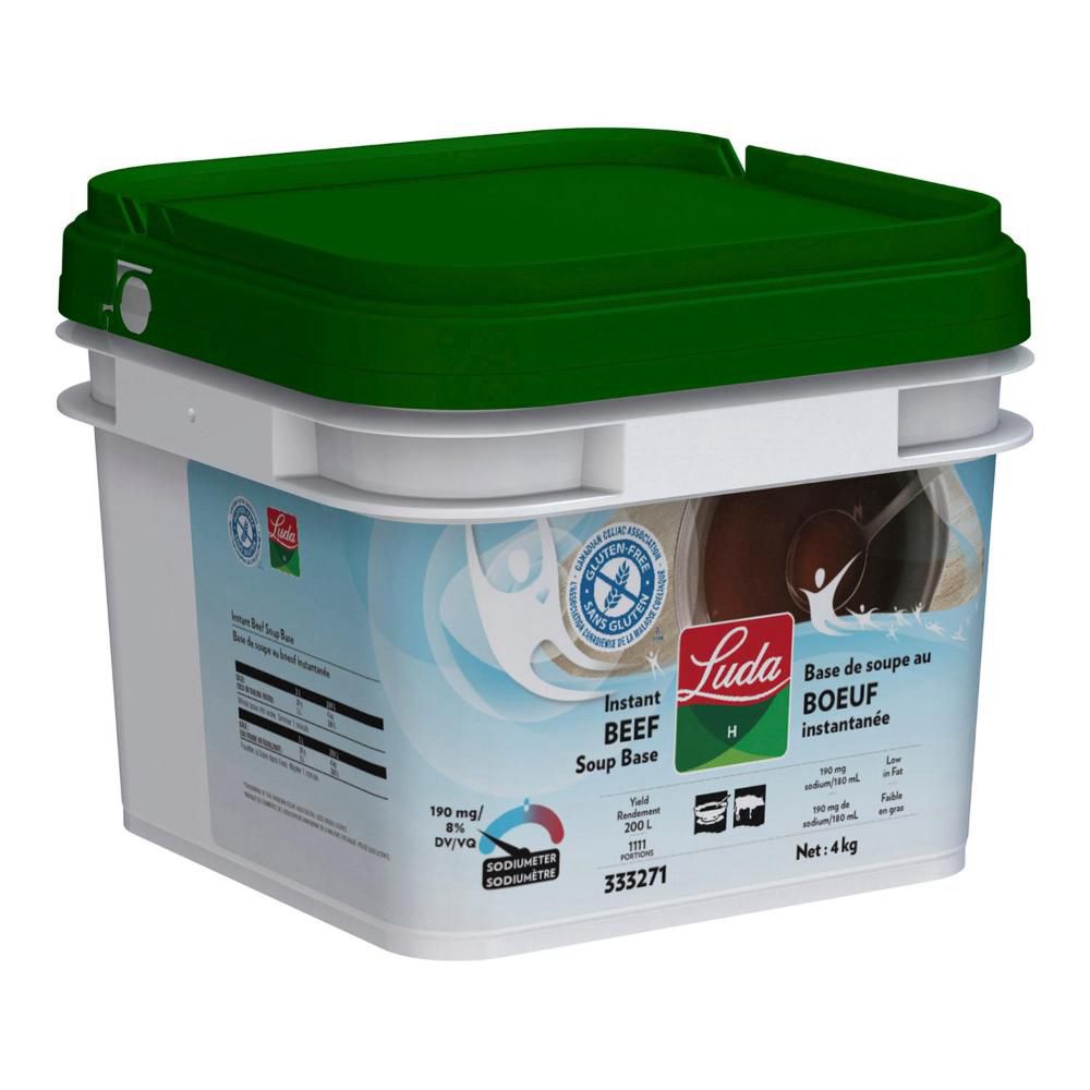 Luda Base Pour Soupe Instantanée Au Bœuf, Faible En Sodium Et Sans Gluten, 4 Kg