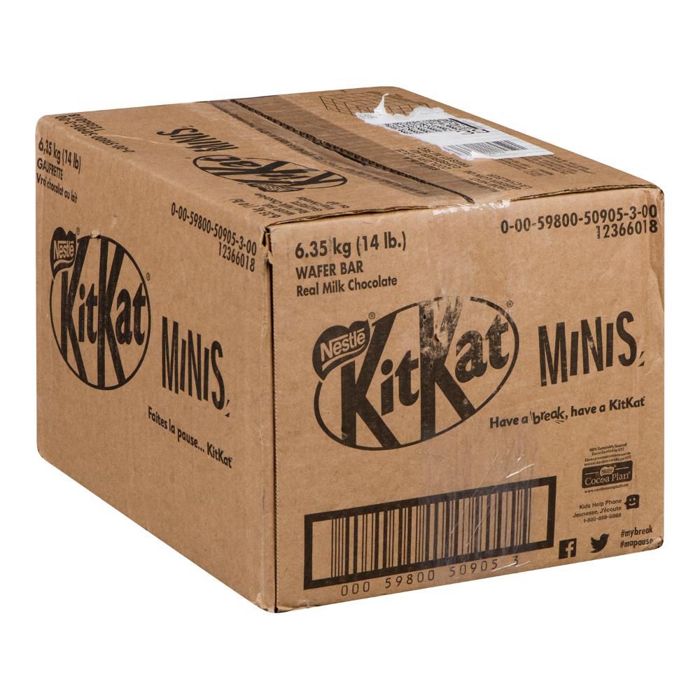 Kit Kat Mini Real Milk Chocolate Wafer Bar - Bulk, 6.35 Kg