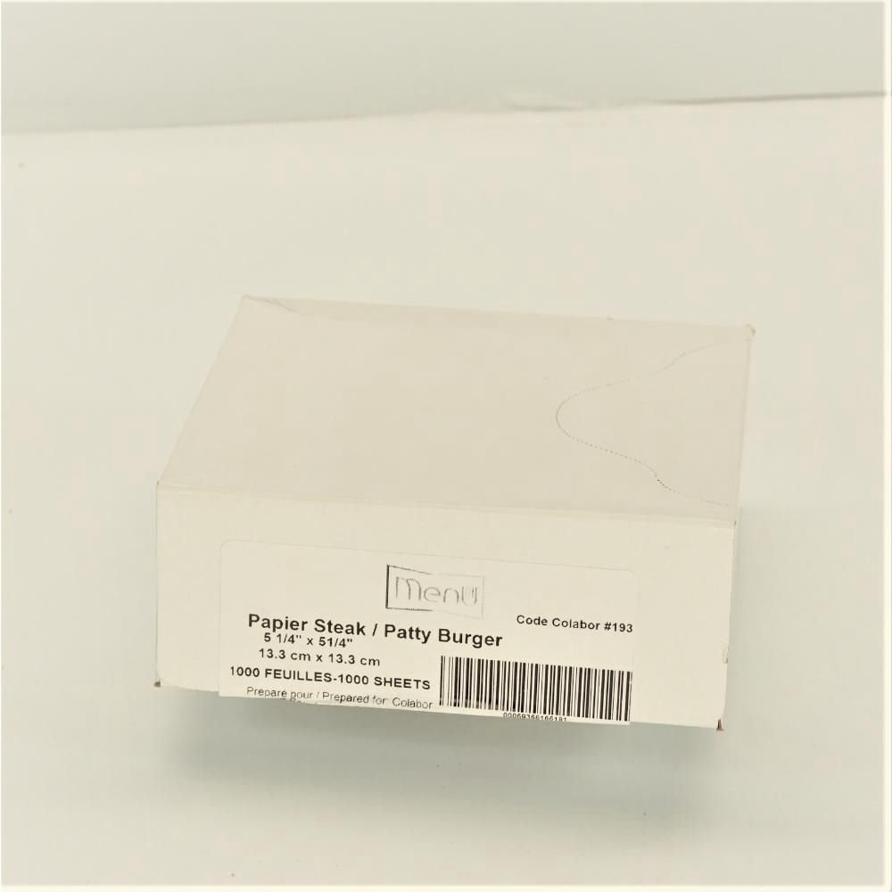 Menu 5.25 X 5.25 In Steak Paper, 1000 Count -- 12 Per Case