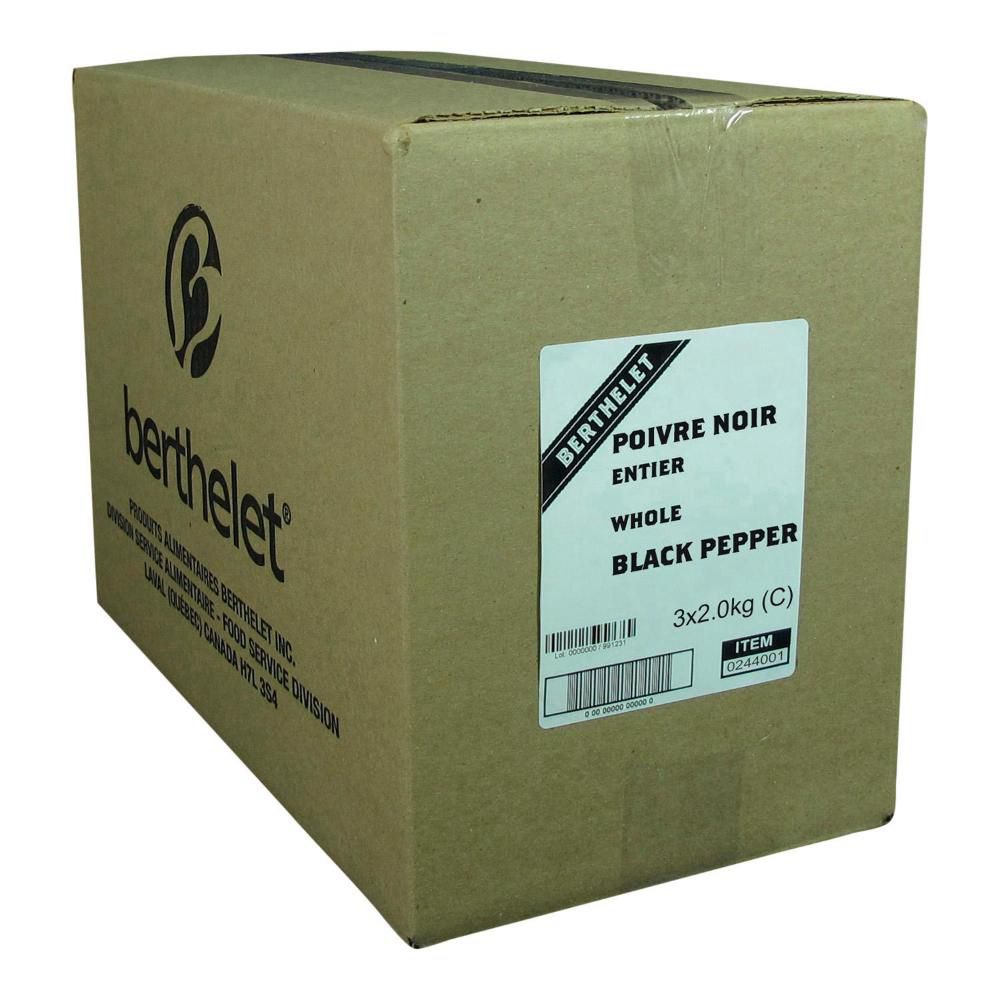 Berthelet Whole Black Pepper, 2 Kg -- 3 Per Case