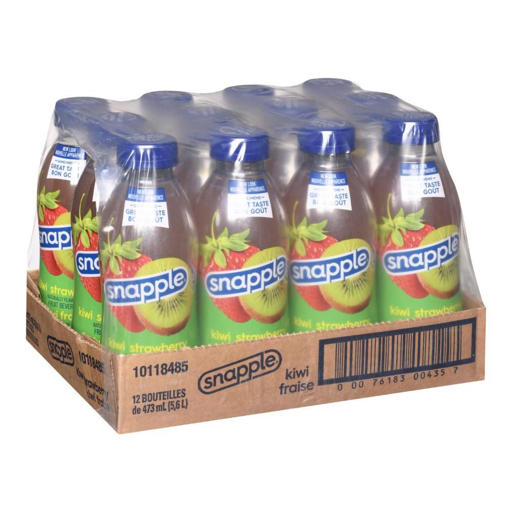 Snapple Boisson Aux Fraises Et Au Kiwi, 473 Ml -- 12 Par Boîte