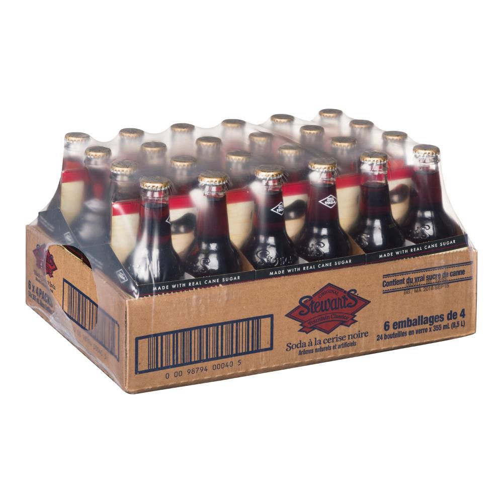 Stewart's Black Cherry Soda, 355 Ml -- 24 Per Case