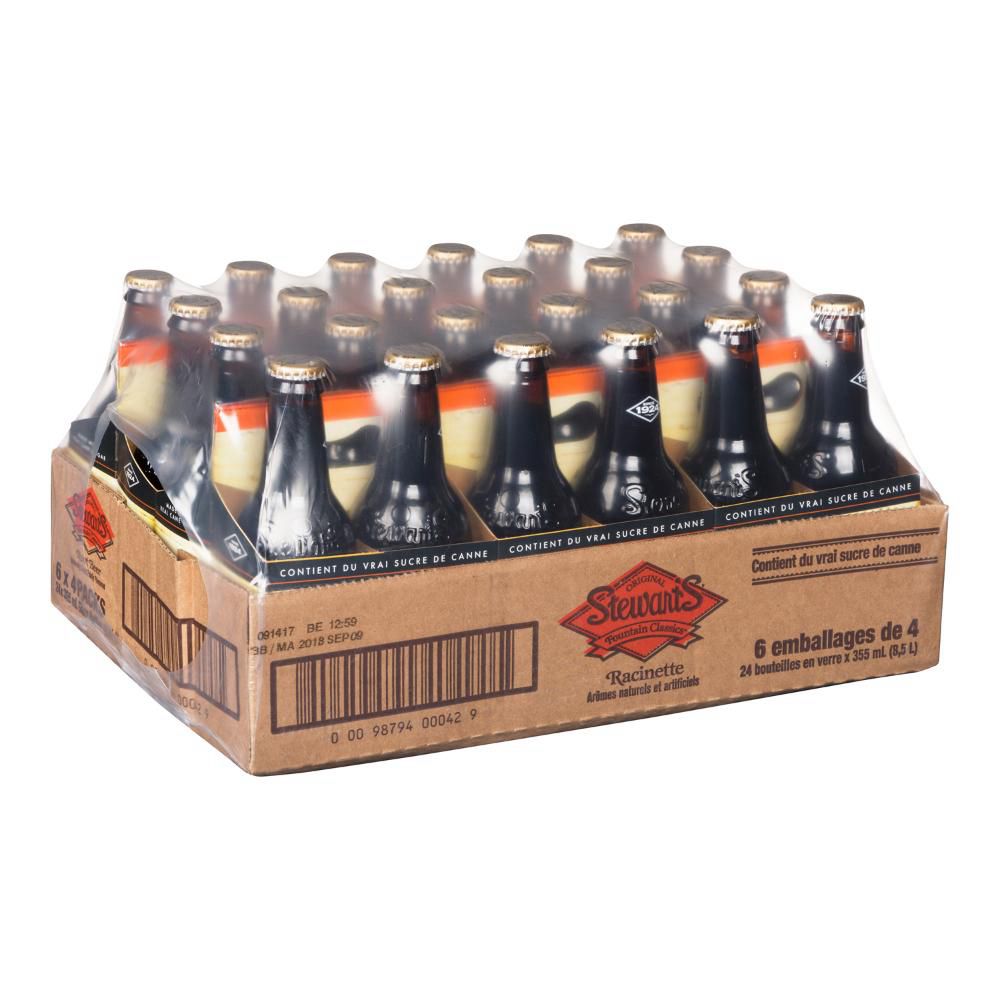 Stewart's Root Beer Soda, 355 Ml -- 24 Per Case