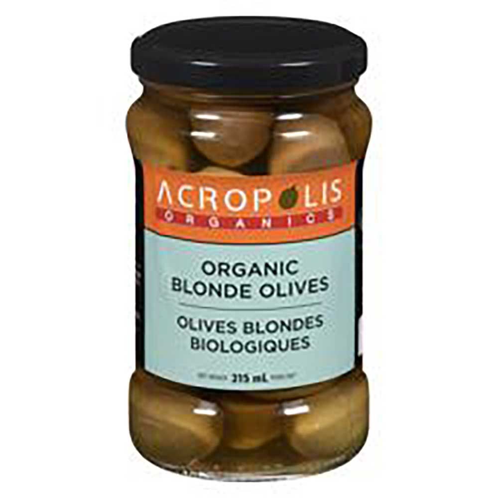 Acropolis Organics Blonde Olives In Brine, 315 Ml -- 6 Per Case