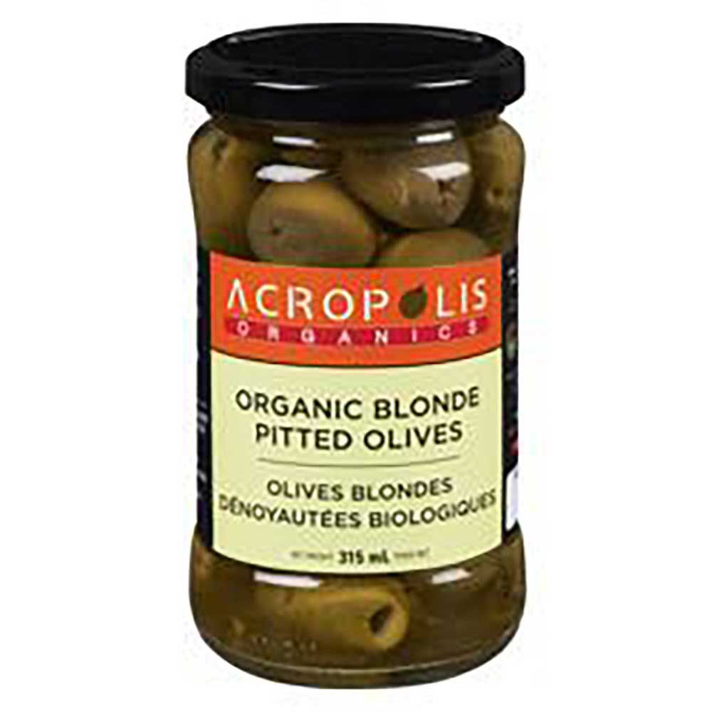 Acropolis Organics Pitted Blonde Olives, 315 Ml -- 6 Per Case