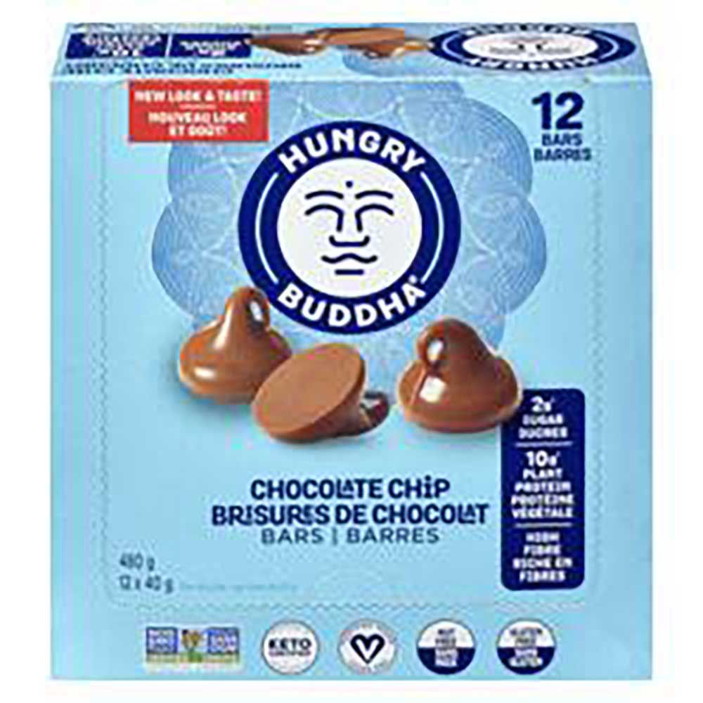 Hungry Buddha Barre Aux Pépites De Chocolat, 40 G -- 12 Par Boîte
