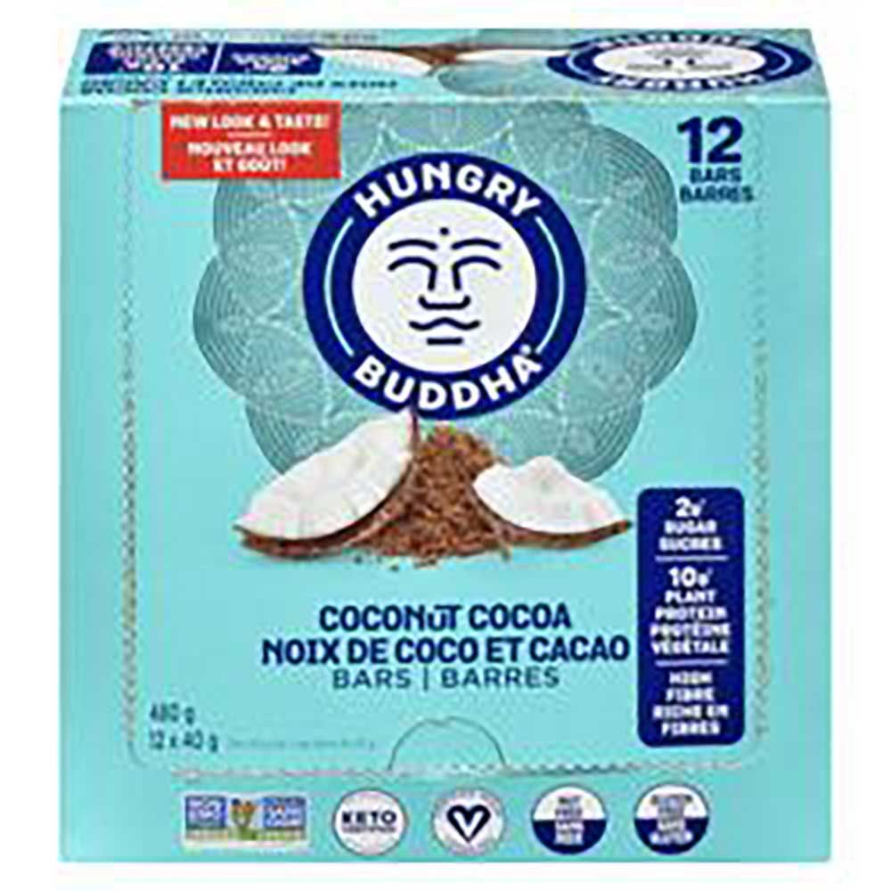 Hungry Buddha Barre Cacao-noix De Coco, 40 G -- 12 Par Boîte