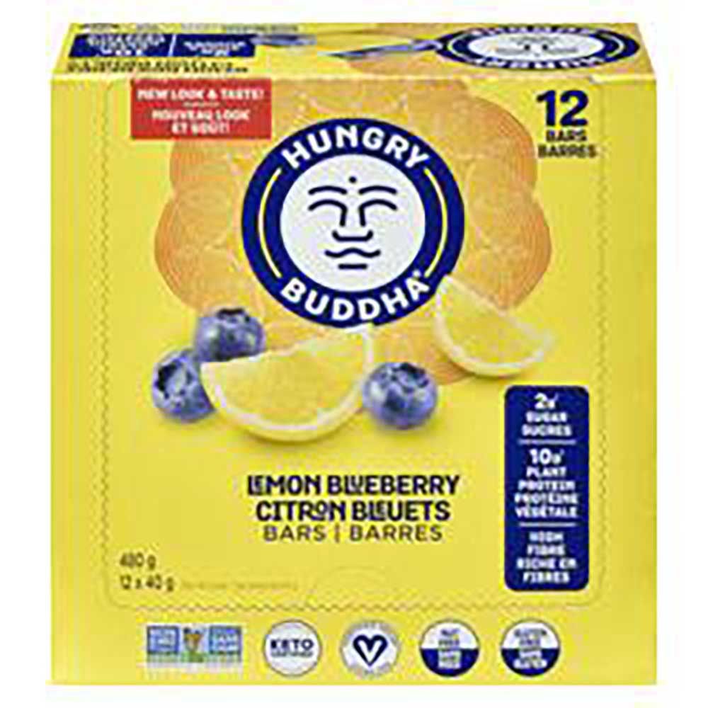 Hungry Buddha Barre Citron-myrtille, 40 G -- 12 Par Boîte
