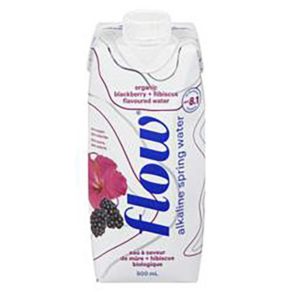 Flow Organic Blackberry Hibiscus Spring Water, 500 Ml -- 12 Per Case