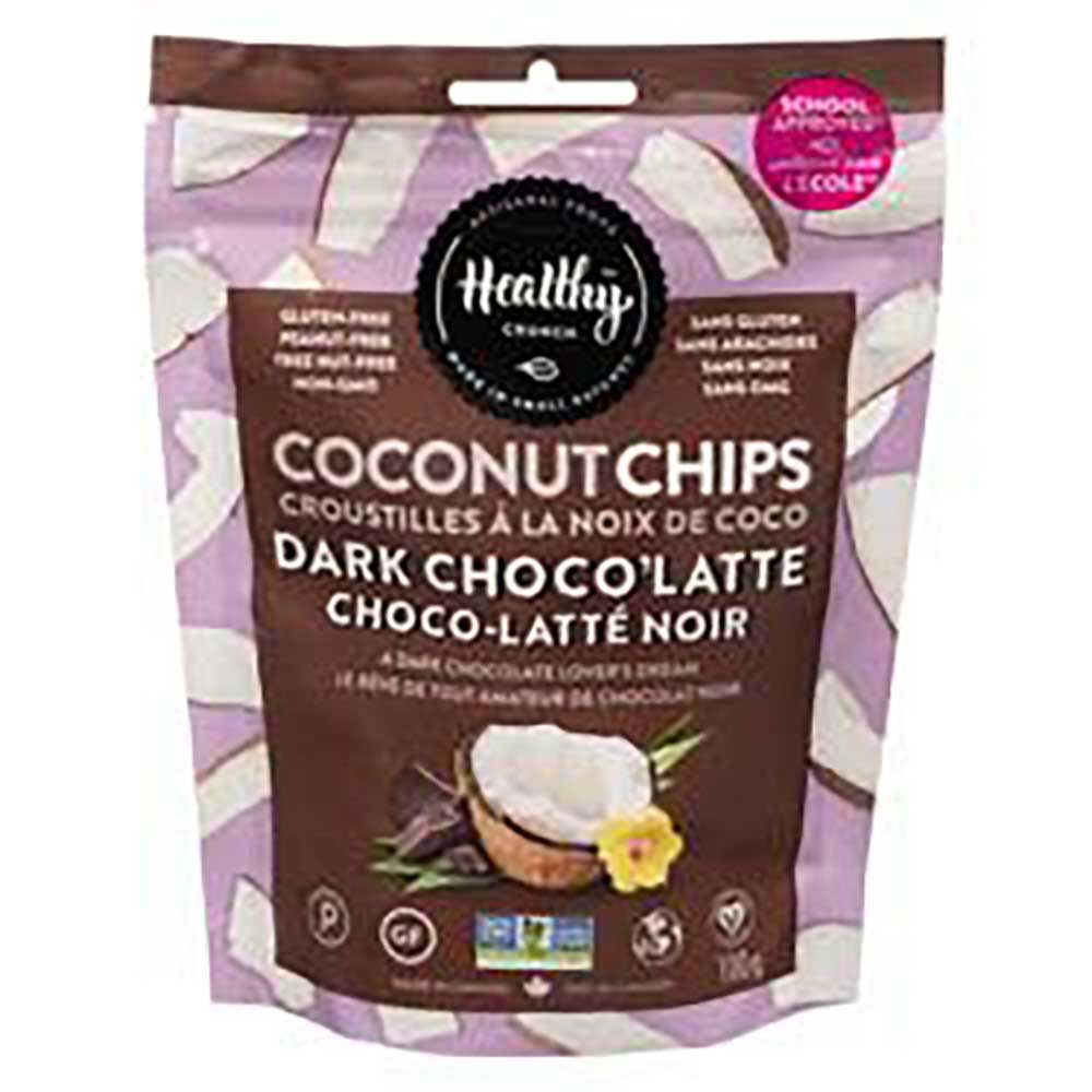 Healthy Crunch Dark Chocolatte Coconut Chips, 100 G -- 6 Per Case