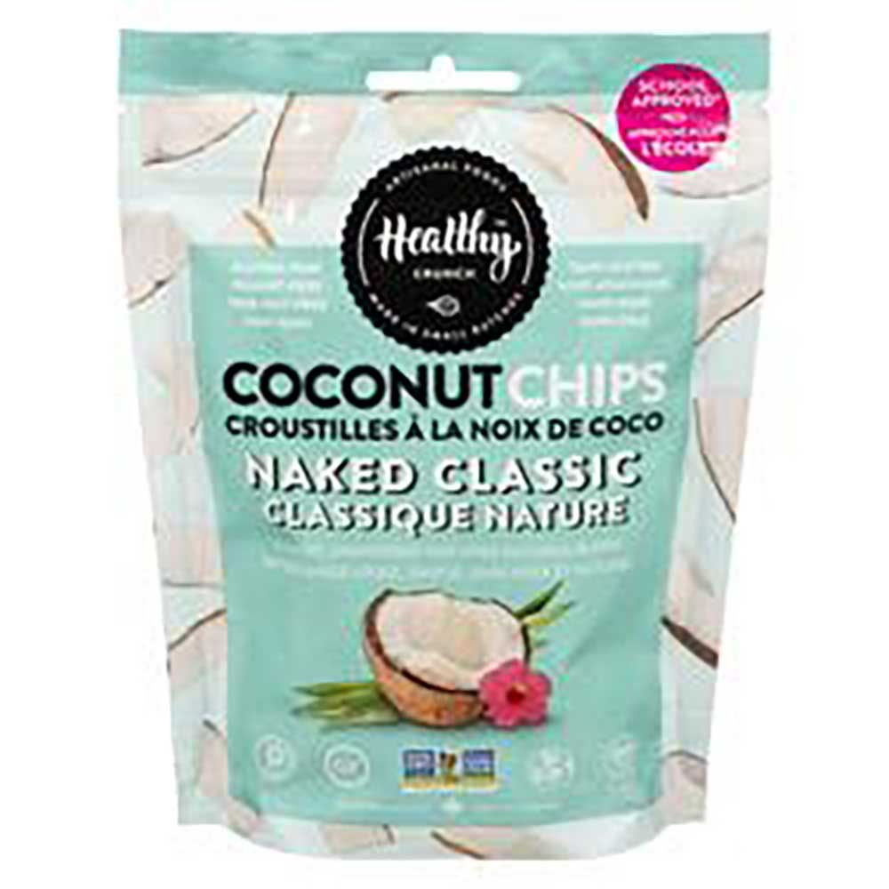 Healthy Crunch Naked Classic Coconut Chips, 100 G -- 6 Per Case