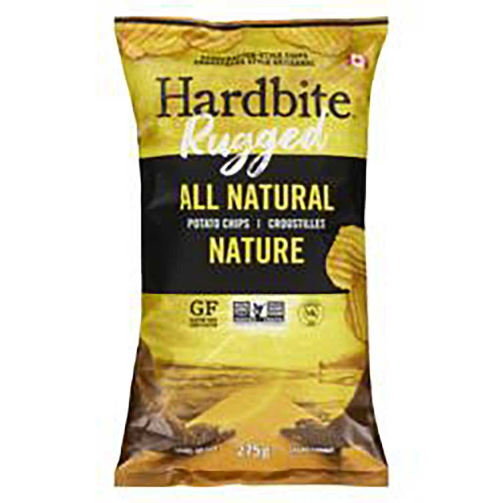 Hardbite All Natural Rugged Potato Chips, 275 G -- 12 Per Case