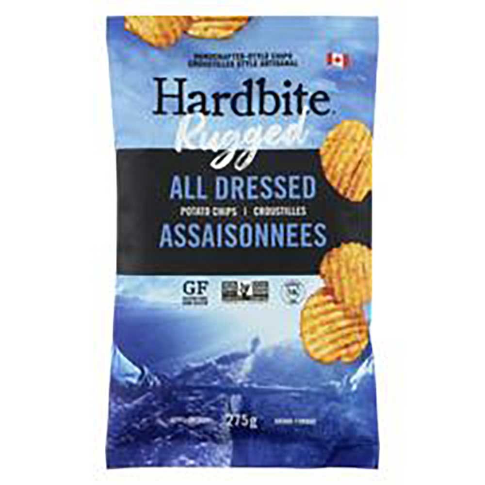 Hardbite All Dressed Rugged Potato Chips, 275 G -- 12 Per Case