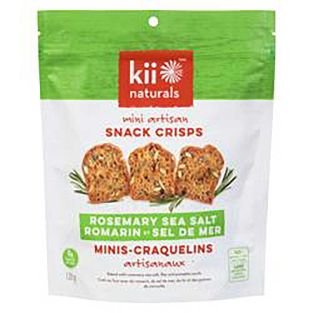 Kii Naturals Rosemary Sea Salt Artisan Snack Crisps, 120 G -- 12 Per Case
