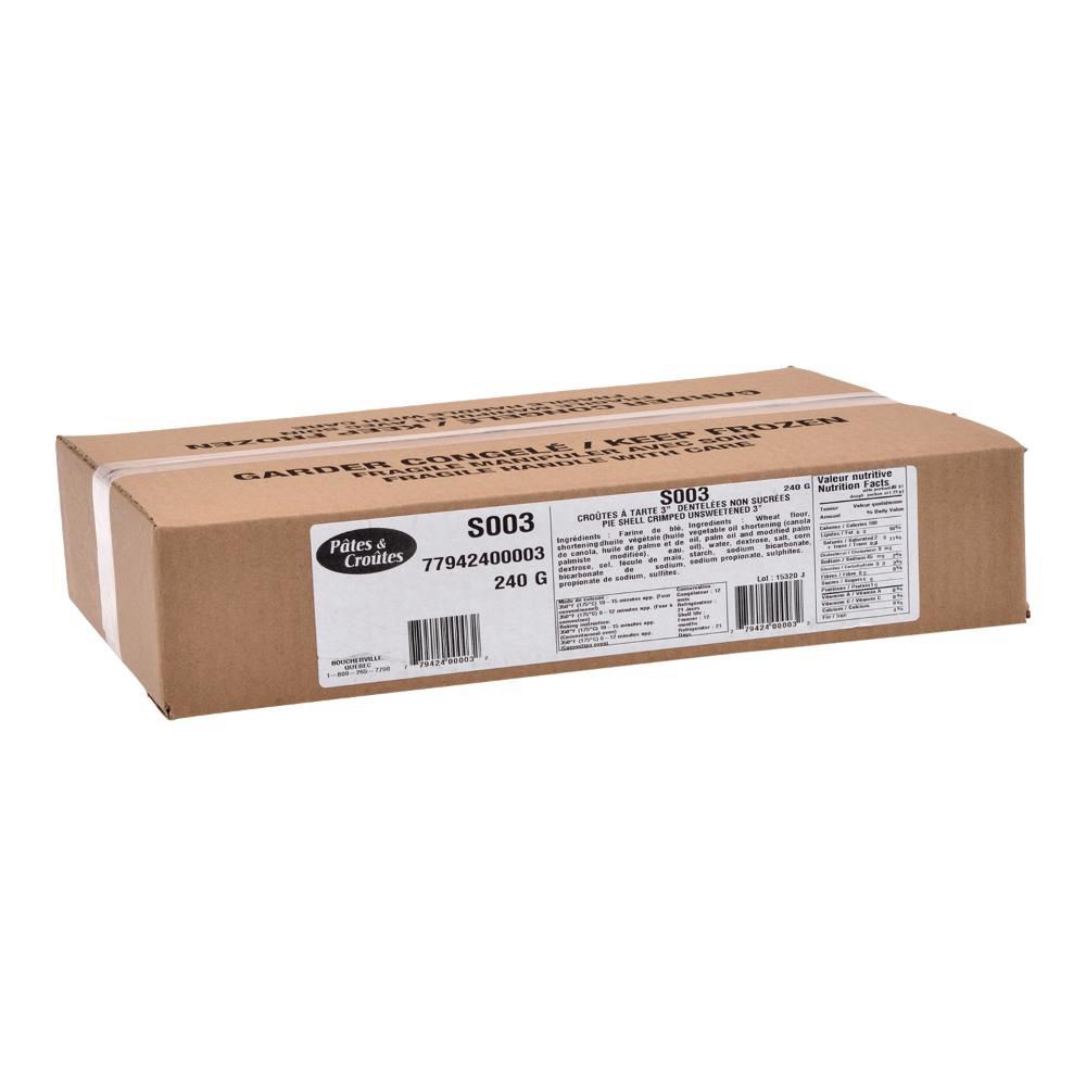 Novali Salted Jagged Pie Crust, 3 In -- 240 Per Case