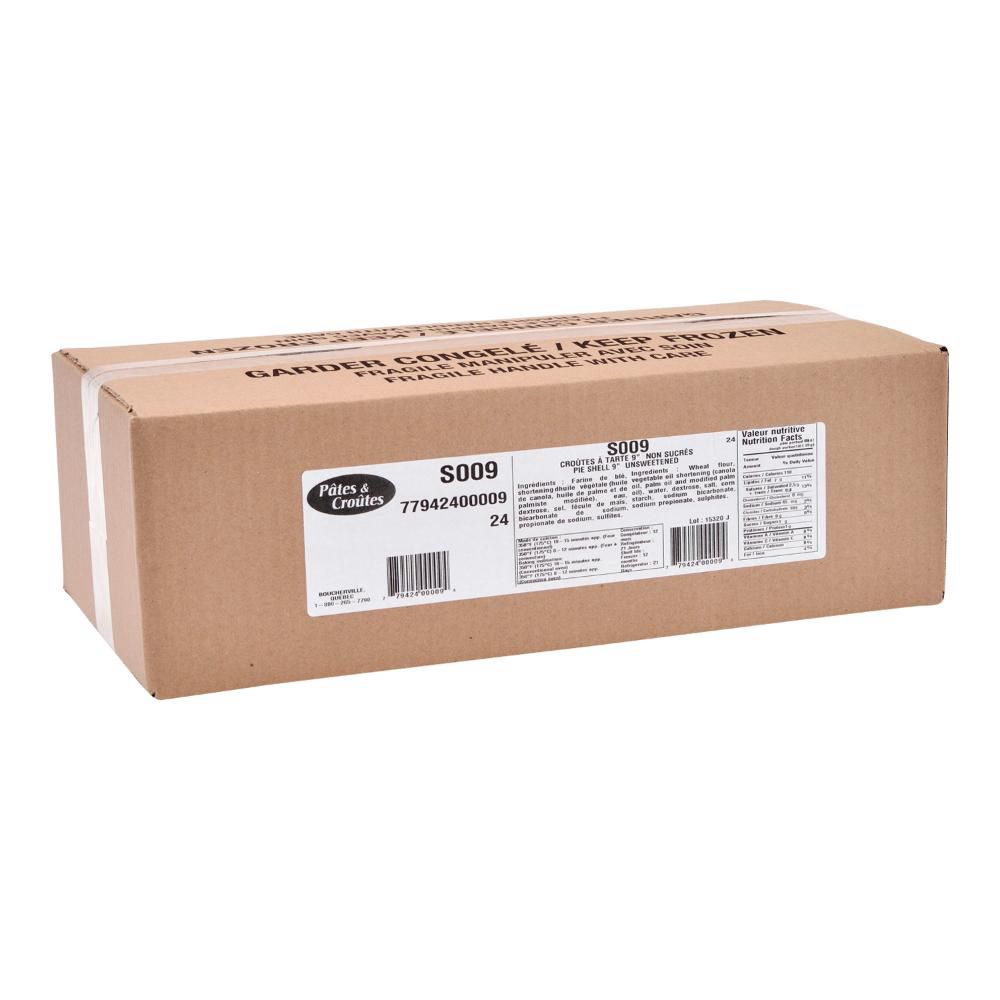 Novali Salted Pie Crust, 9 In -- 24 Per Case