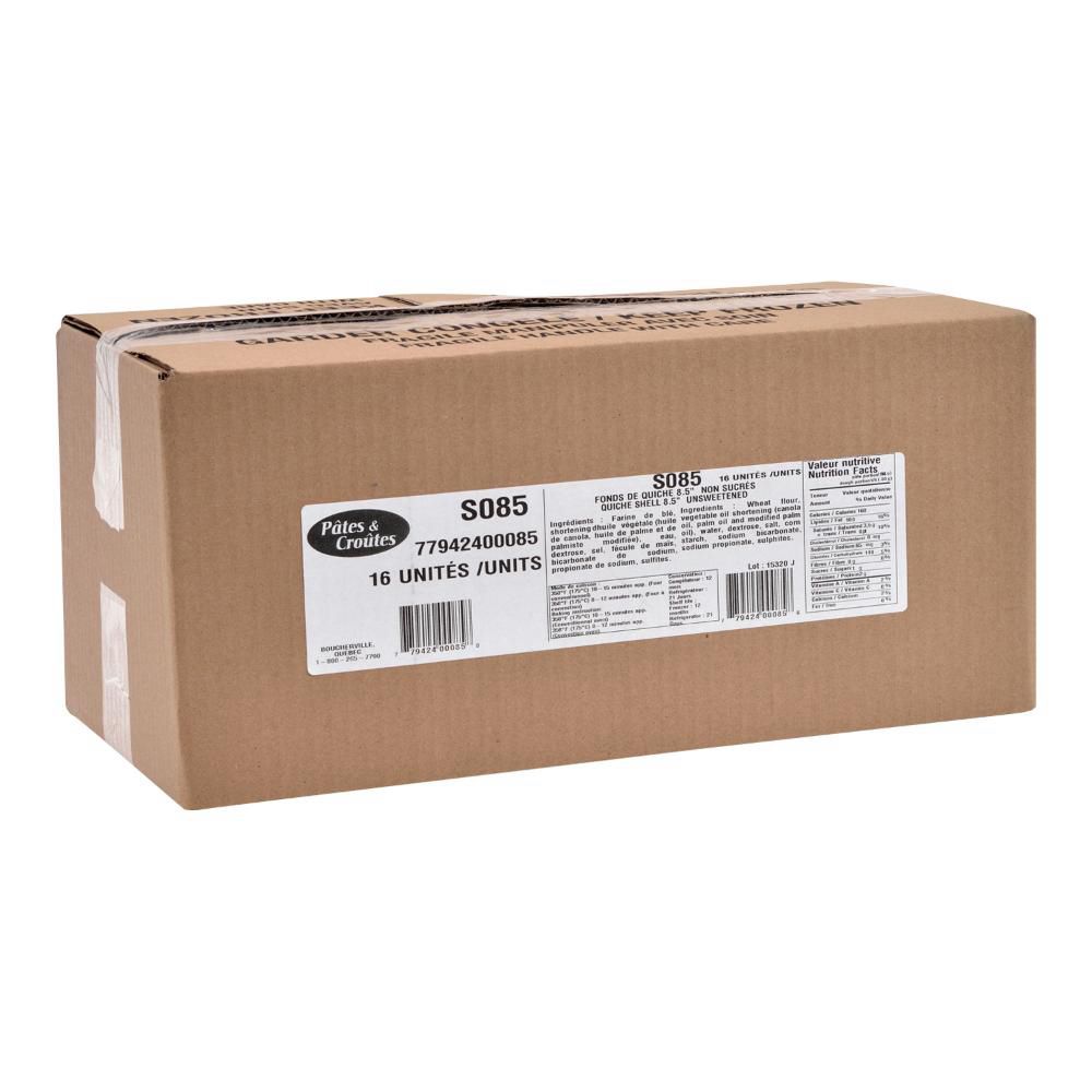 Novali Salted Quiche Crust, 8.5 X 1.75 In -- 16 Per Case