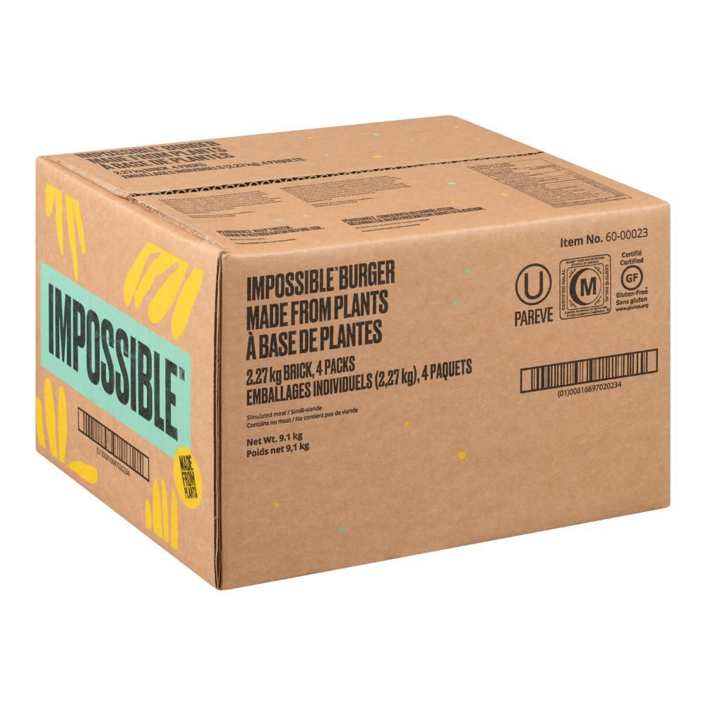 Impossible Plant Based Burger - Bulk, 2.27 Kg -- 4 Per Case