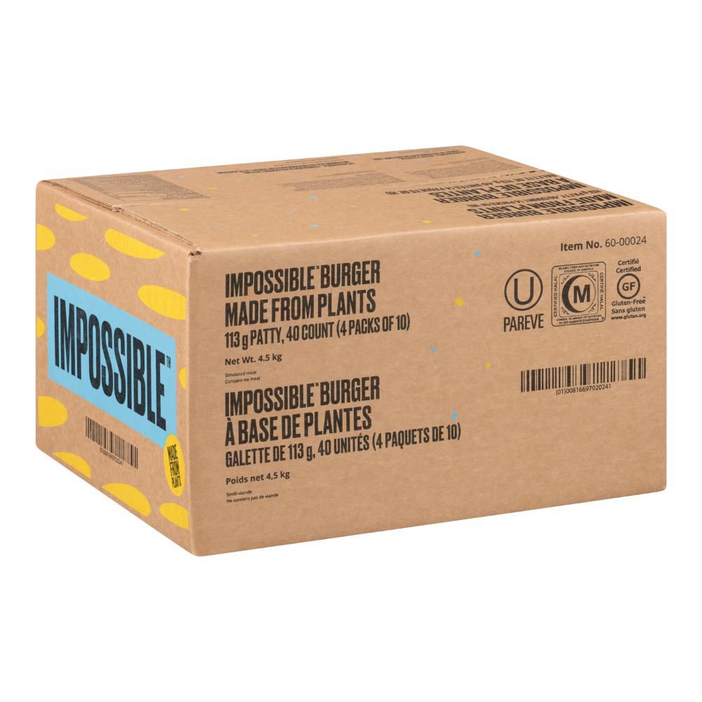 Impossible Plant Based Burger, 113 G -- 40 Per Case