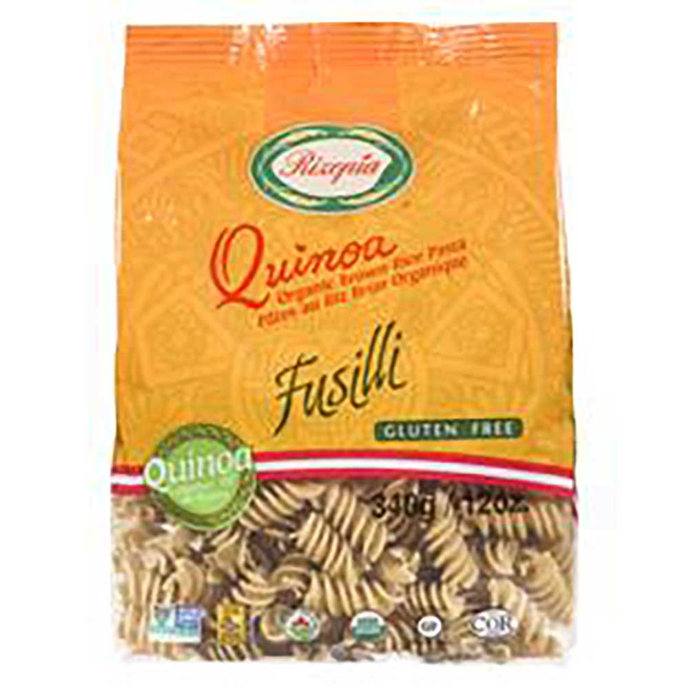 Rizopia Organic Quinoa Brown Rice Fusilli Pasta, 340 G -- 12 Per Case