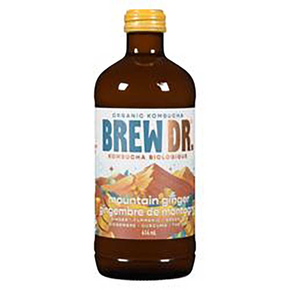 Brew Dr. Kombucha Au Gingembre Et Au Curcuma, 414 Ml -- 12 Par Boîte