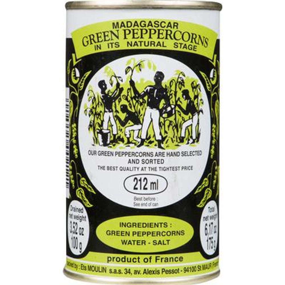 Moulin Poivre Vert De Madagascar En Saumure, 212 Ml -- 24 Par Boîte