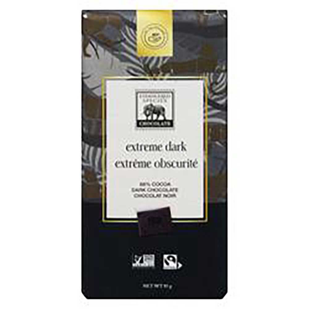 Endangered Species Black Panther 88 Percent Cocoa Extreme Dark Chocolate Bar, 85 G -- 12 Per Case