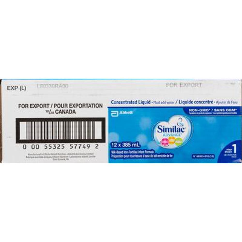 Similac Advance Step 1 Milk Based Infant Formula, 385 Ml -- 12 Per Case