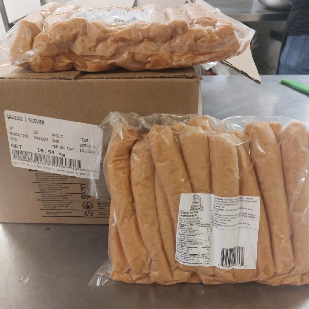 Maturin Low Nitrite Breakfast Pork Sausage, 16 Kg