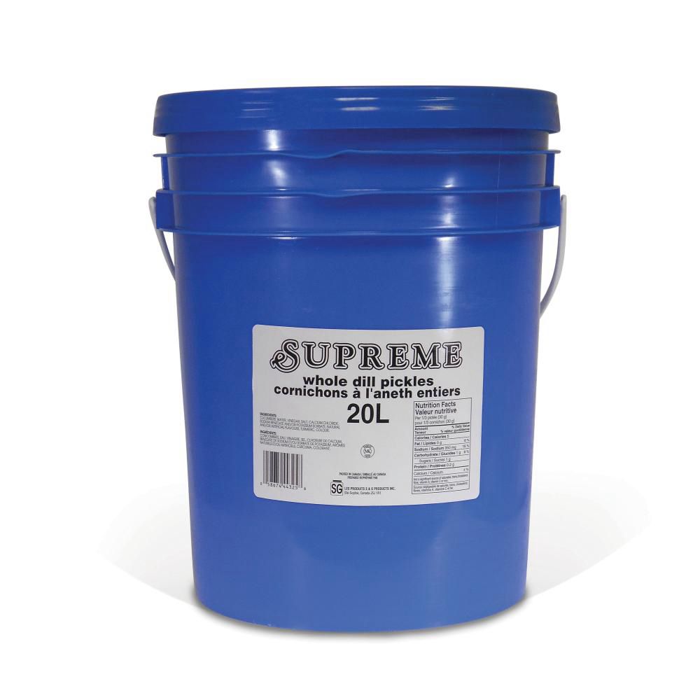 Supreme Cornichons À L'aneth Entiers, 20 L