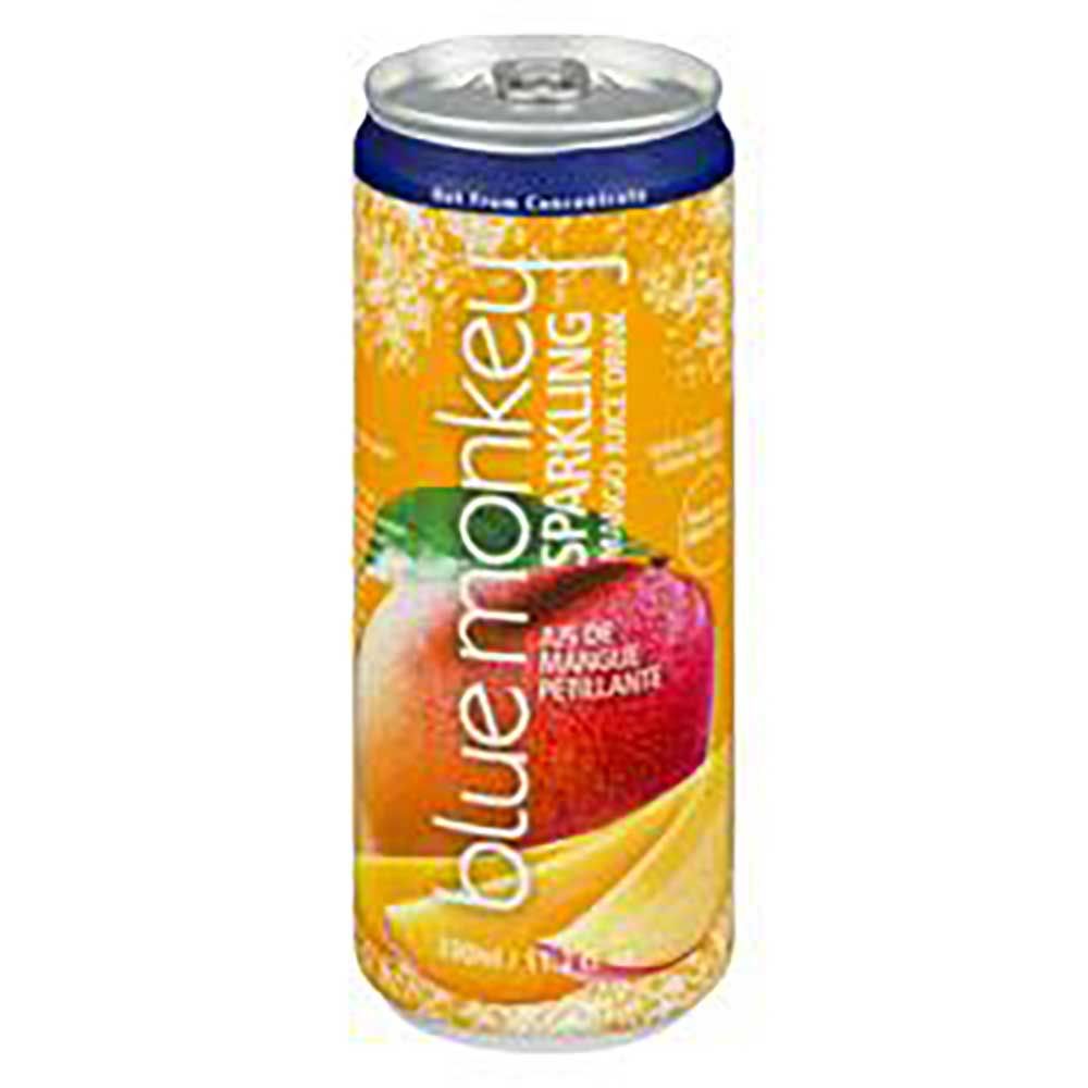 Blue Monkey Sparkling Mango Juice, 330 Ml -- 12 Per Case