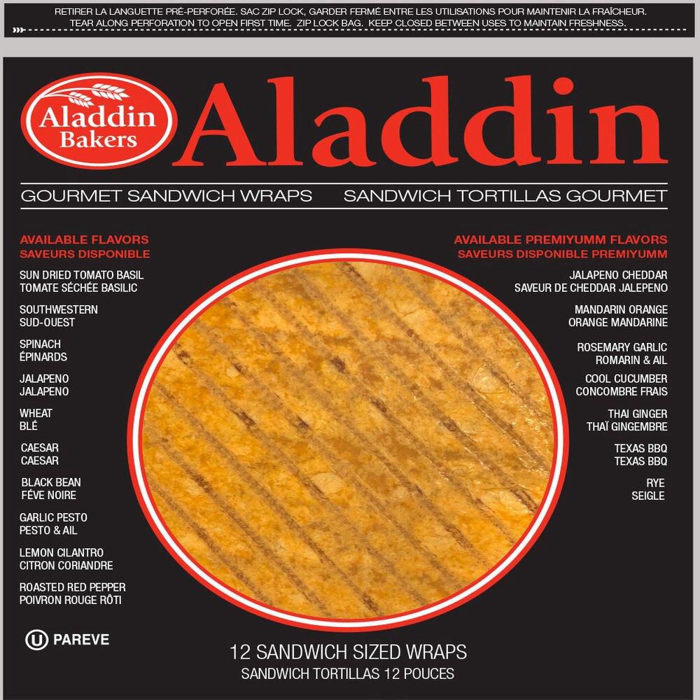 Aladdin 12 In Dried Tomato Grilled Tortilla Wrap, 12 Count -- 6 Per Case