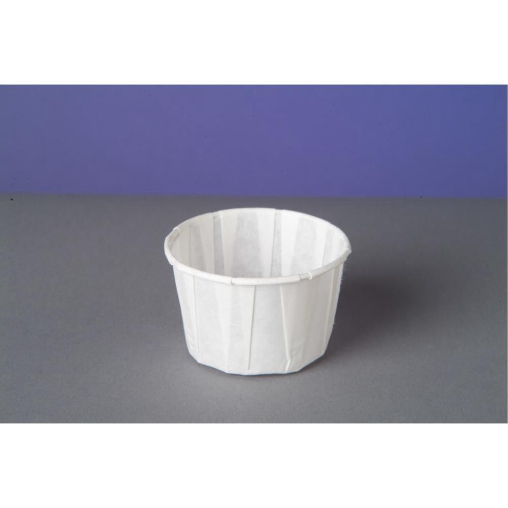 Fibracan 2.5 Oz White Harvest Pleated Paper Portion Cup, 250 Count -- 20 Per Case