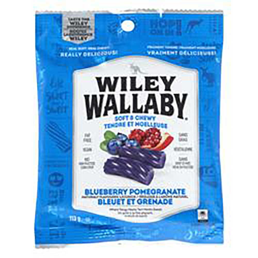 Wiley Wallaby Blueberry Pomegranate Licorice Candy, 113 G -- 24 Per Case