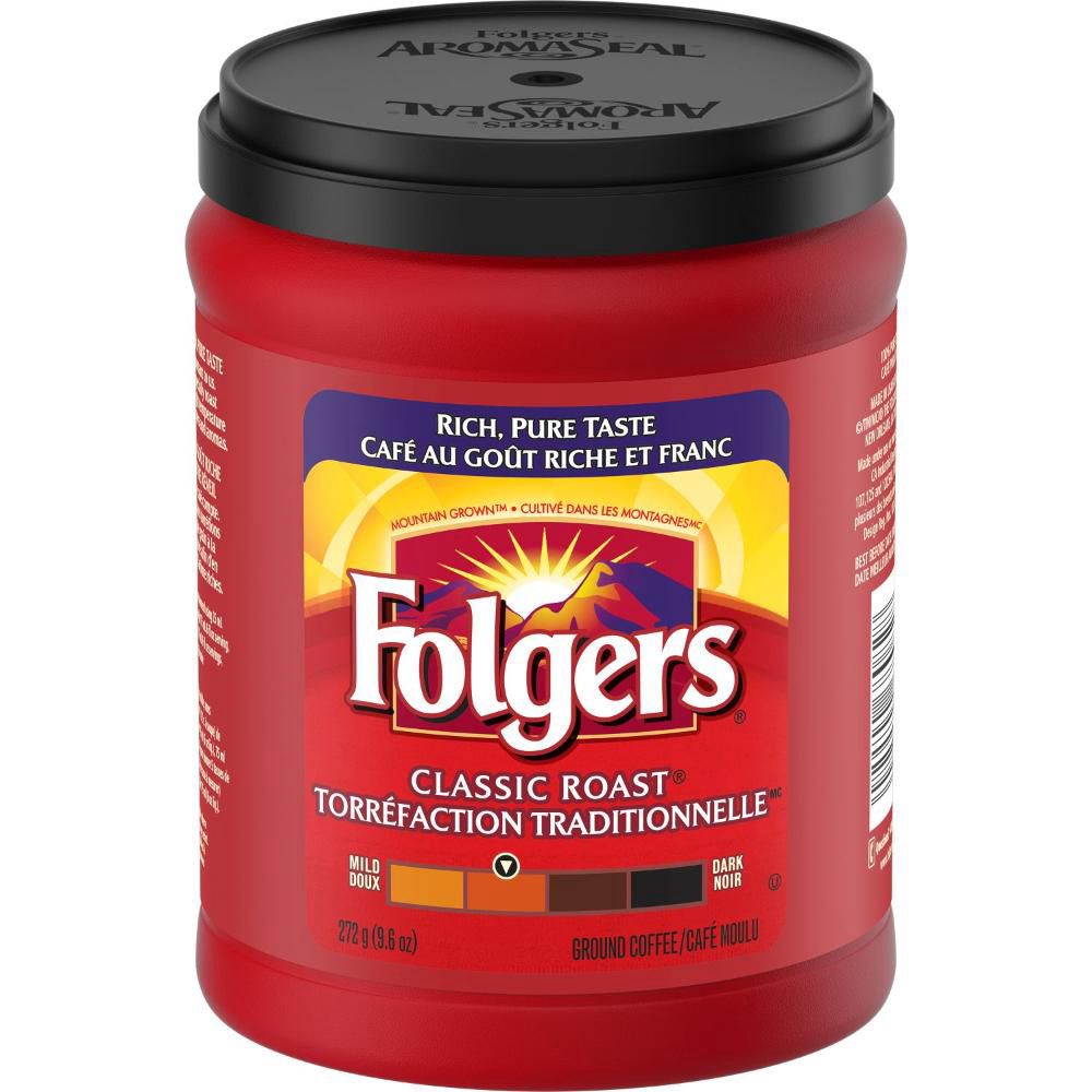 Folgers Classic Roast Ground Coffee, 272 G -- 6 Per Case