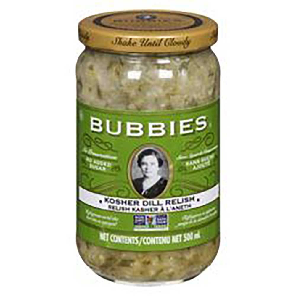Bubbies Kosher Dill Relish, 500 Ml -- 6 Per Case