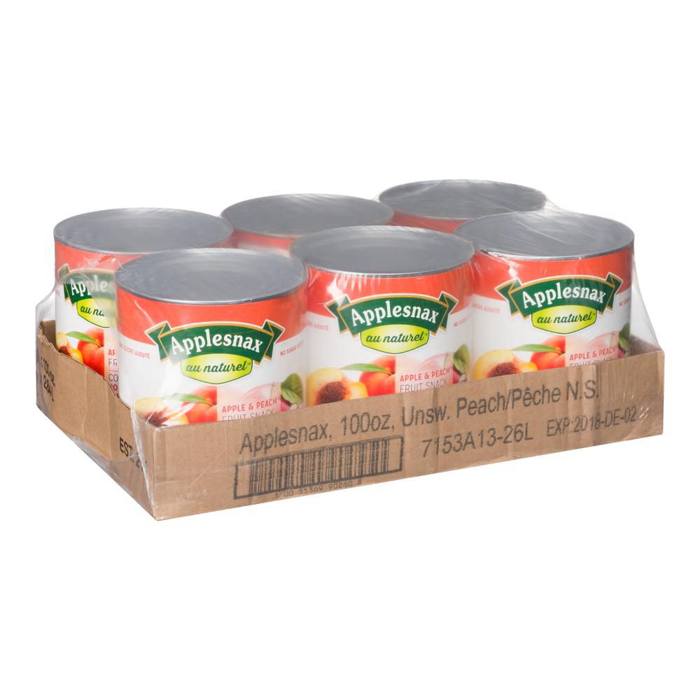 Applesnax All Natural Sugar Free Apple And Peach Fruit Snack, 2.84 L -- 6 Per Case