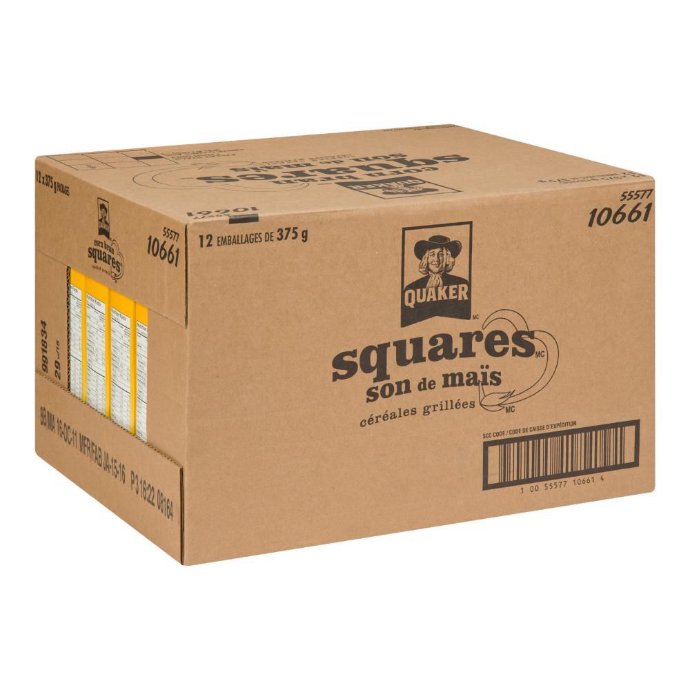 Quaker Corn Bran Squares Cereal, 375 G -- 12 Per Case