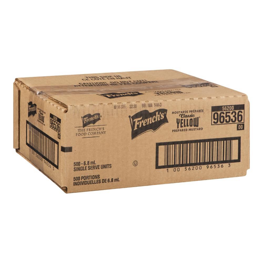 French's Moutarde Jaune Classique - Format Portionné, 6,8 Ml -- 500 Par Boîte