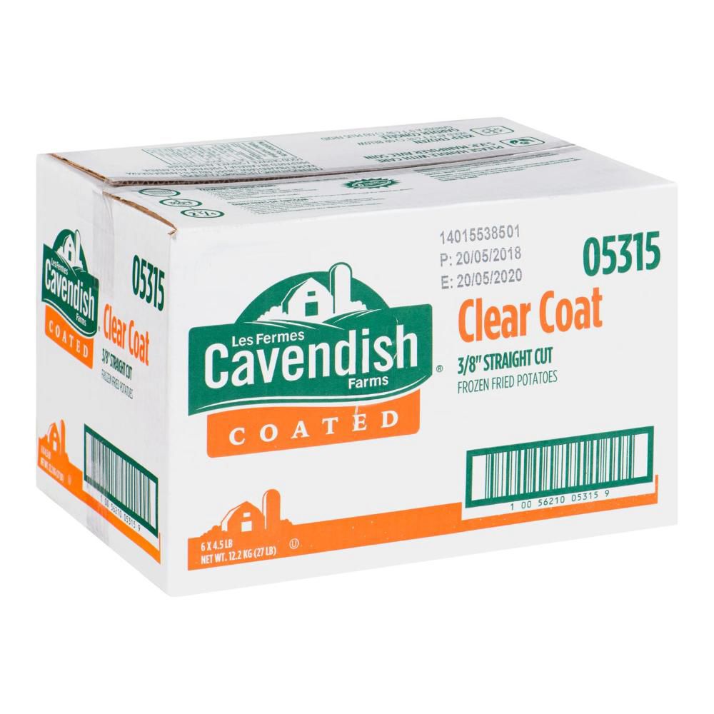 Clear Coat Frites Coupées Droites De 3/8 Po, 2,04 Kg -- 6 Par Caisse